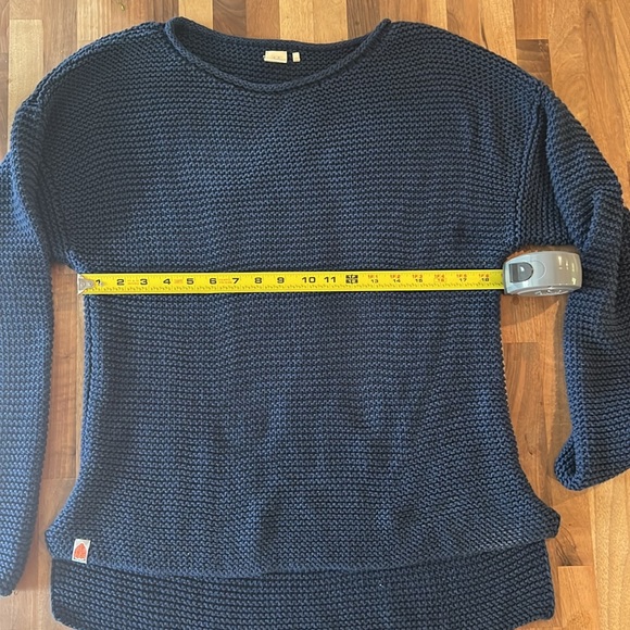 Sh*t That I Knit Navy Cotton Sweater (L) - Picture 5 of 6